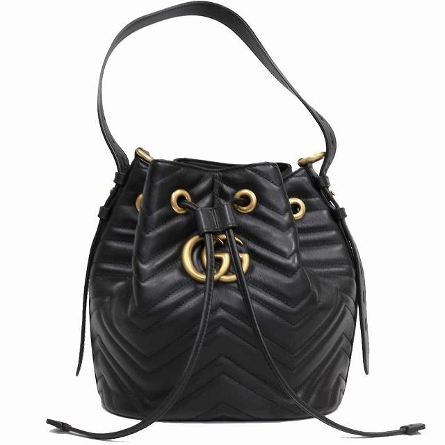 GG Marmont （美品）グッチ GUCCI 2way 巾着 ショルダー GGマーモント