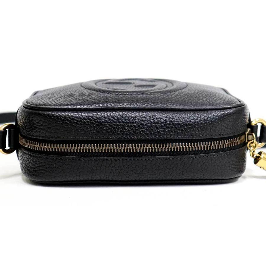 GUCCI（グッチ） （美品）グッチ ソーホーショルダー バッグ 黒 レザー