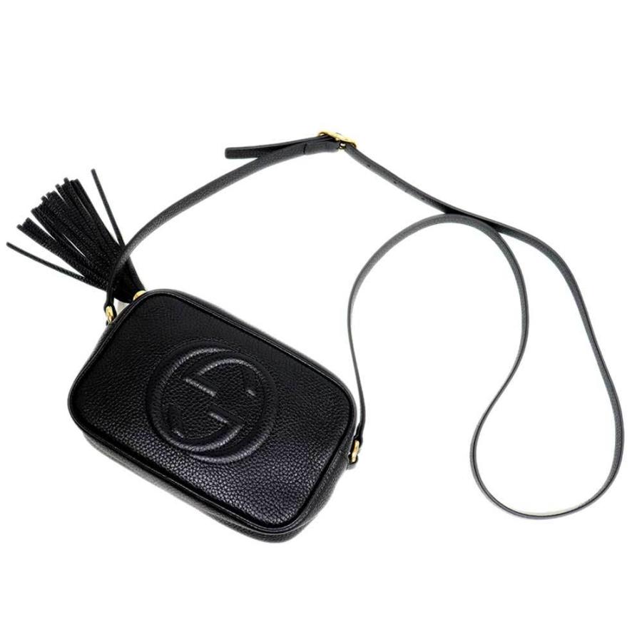 GUCCI（グッチ） （美品）グッチ ソーホーショルダー バッグ 黒 レザー