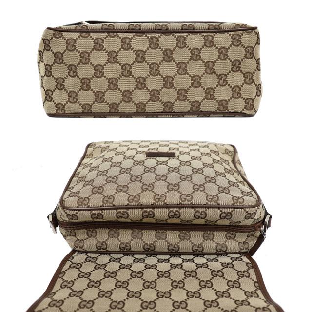GGキャンバス グッチ GUCCI ショルダーバッグ 28562 ベージュ × 茶
