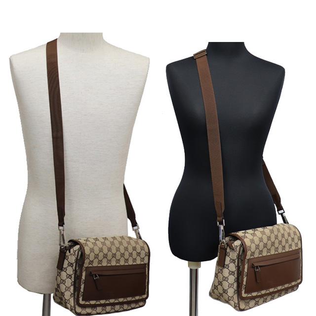 GGキャンバス グッチ GUCCI ショルダーバッグ 28562 ベージュ × 茶