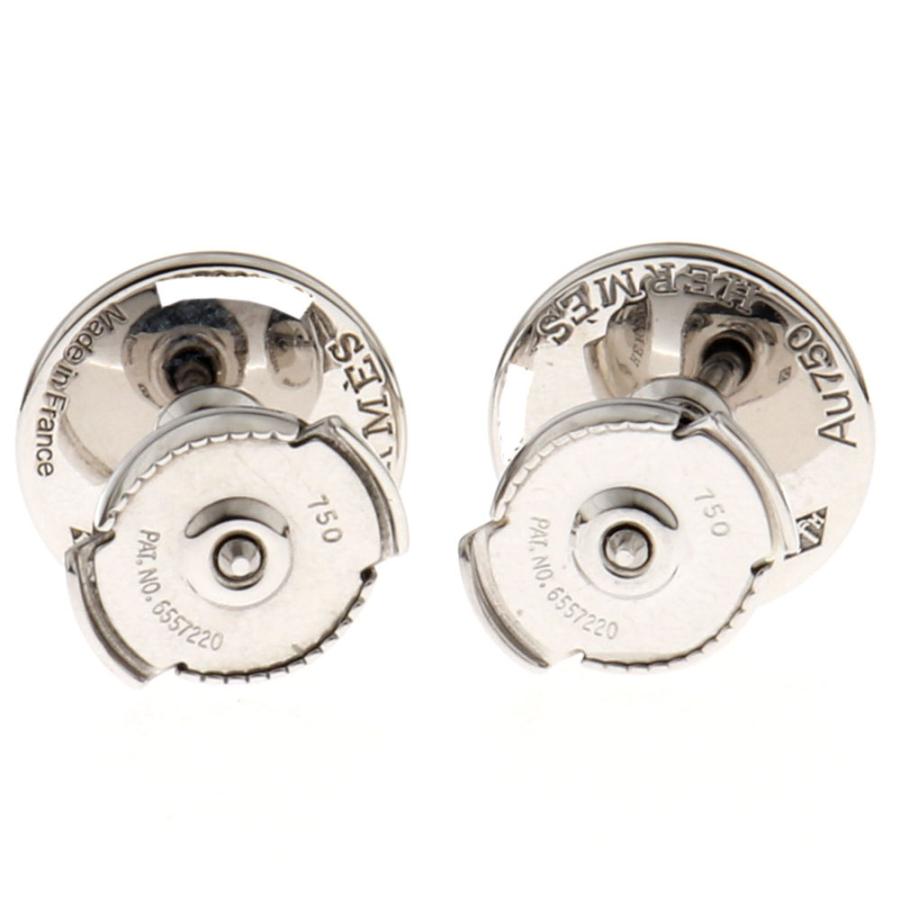 ガンバード （新品仕上げ済）エルメス HERMES ピアス K18 WG