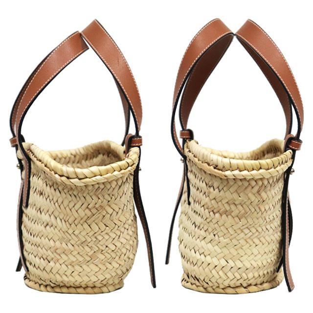 LOEWE（ロエベ） かごバッグ スモール ヤシの葉 × レザー ナチュラル