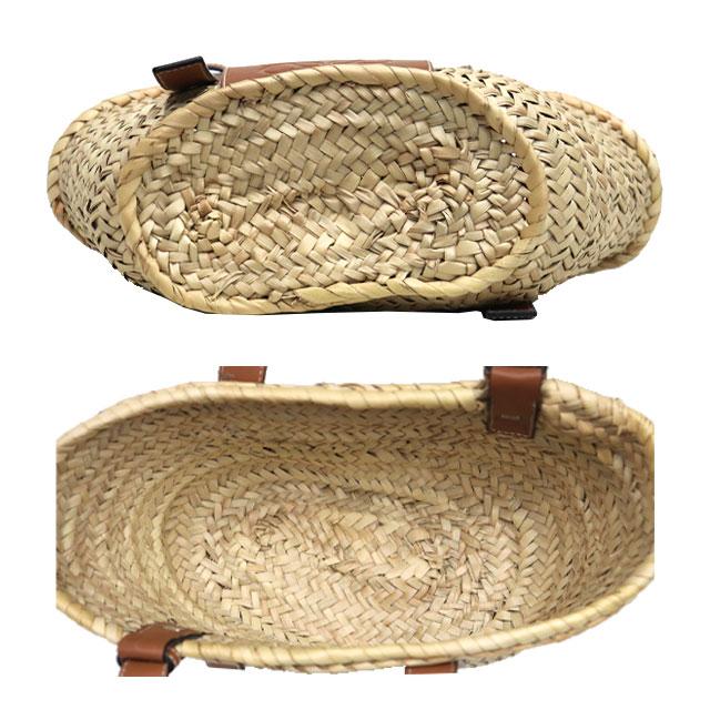 LOEWE（ロエベ） かごバッグ スモール ヤシの葉 × レザー ナチュラル