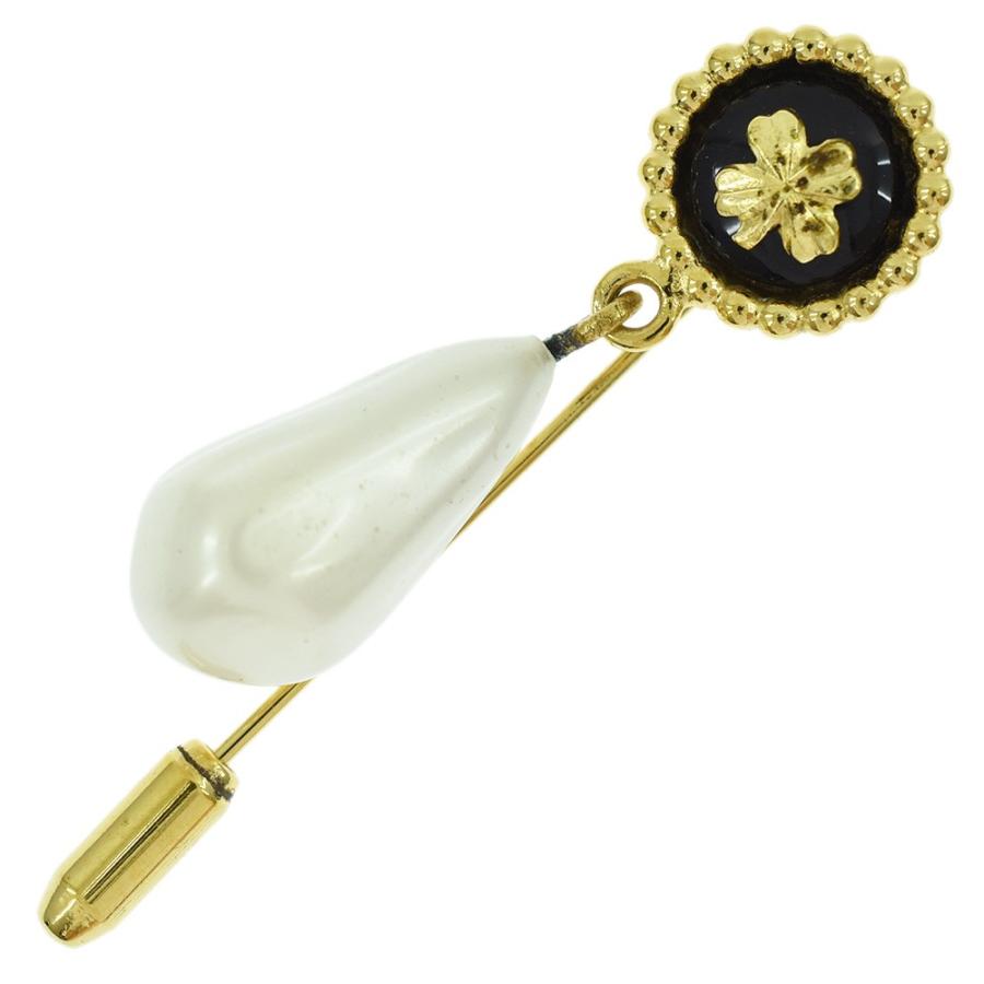 CHANEL（シャネル） クローバー ドロップパール ピンブローチ