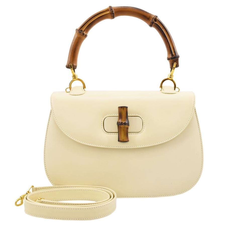 GUCCI（グッチ） バンブー 2way ハンドバッグ ショルダーバッグ カーフ