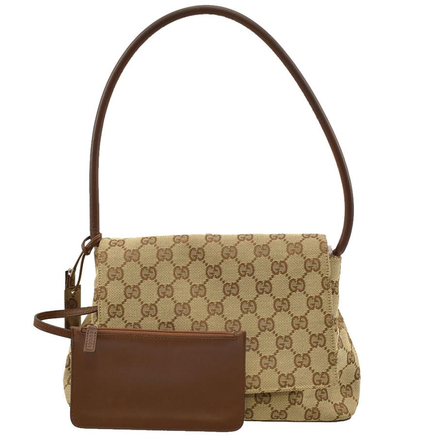 GUCCI（グッチ） ショルダーバッグ GGキャンバス ポーチ付き ワン