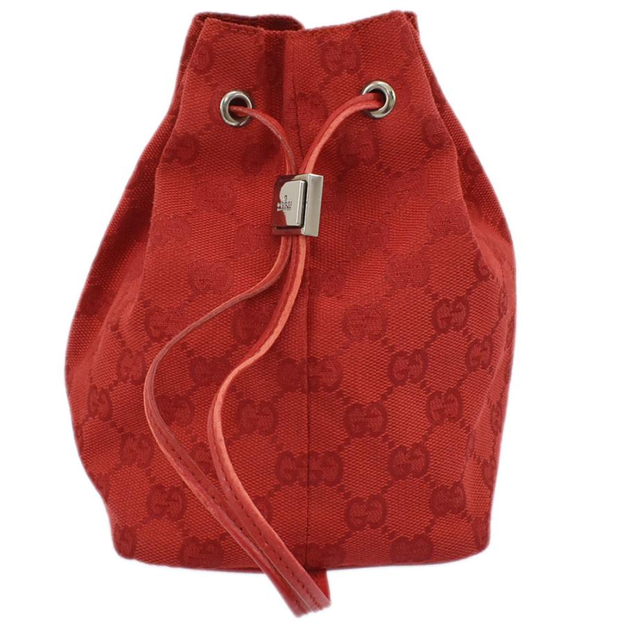 GUCCI（グッチ） ミニポーチ GGキャンバス 巾着型ポーチ GGキャンバス