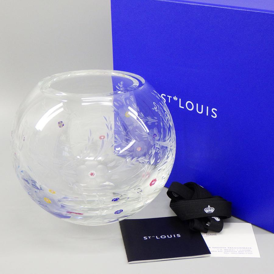 サンルイ クリスタル ボッティチェリ ミルフィオリ 花瓶 フラワー