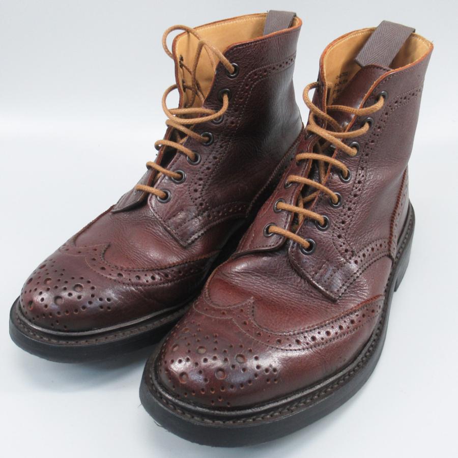 トリッカーズ モールトン カントリーブーツ ブラウン ウイングチップ