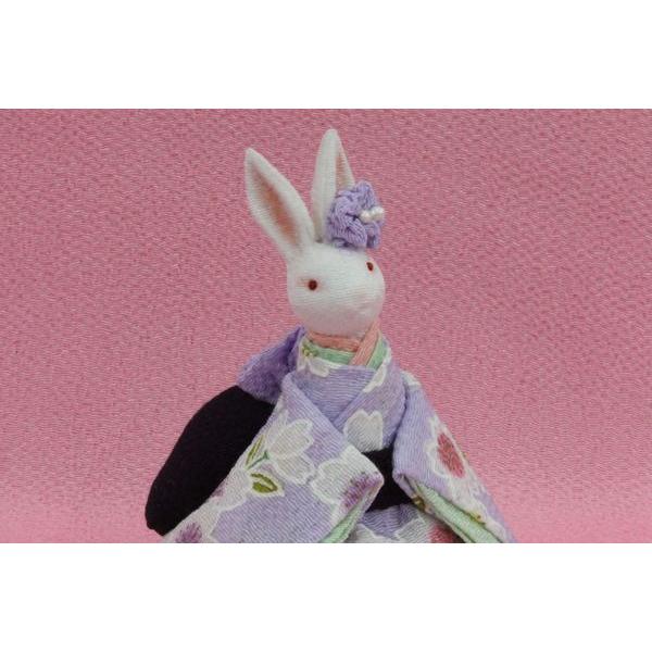 オルゴール プレゼント うさぎ回転オルゴールドール【和み舎 紫