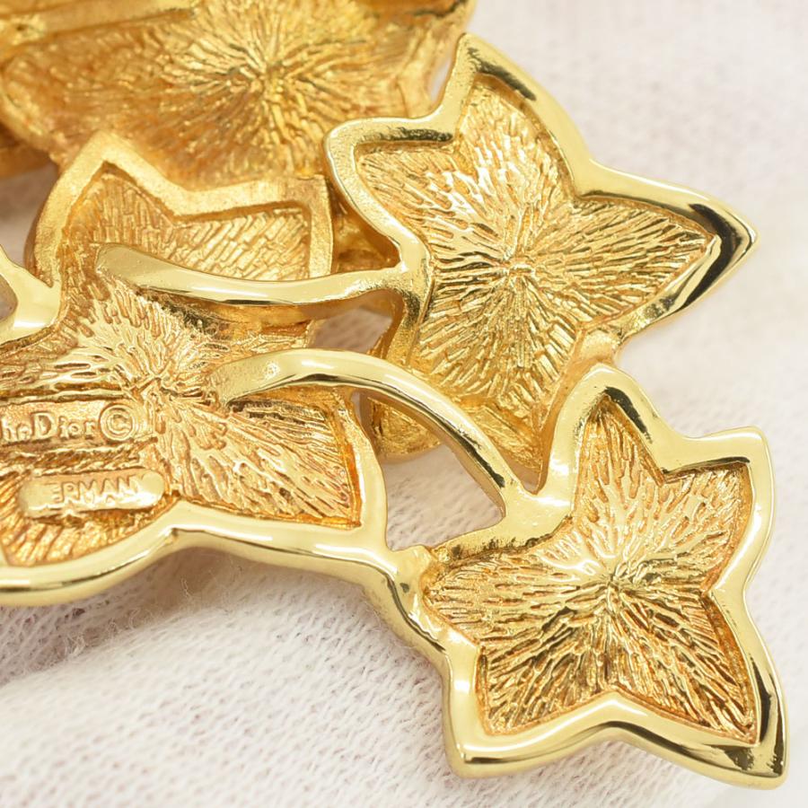 クリスチャンディオール Christian Dior ブローチ リーフ 葉っぱ
