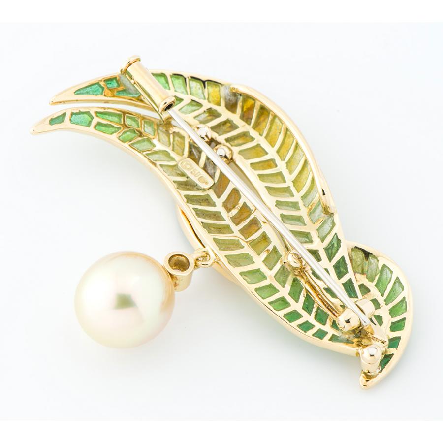 ミキモト オットークライン 11.6mm リーフモチーフ 白蝶真珠(南洋