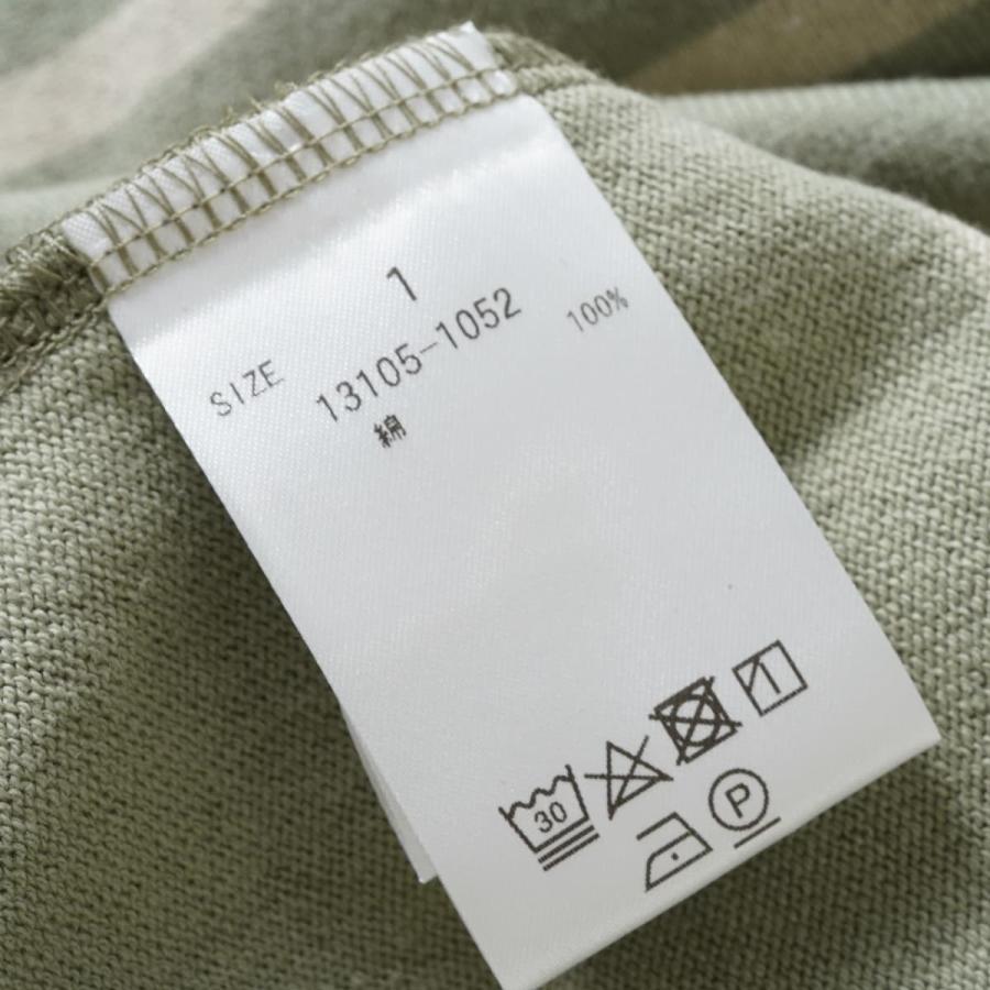 CLANE（クラネ） WIDE HENRY NECK BORDER TOPS ワイドヘンリーネック