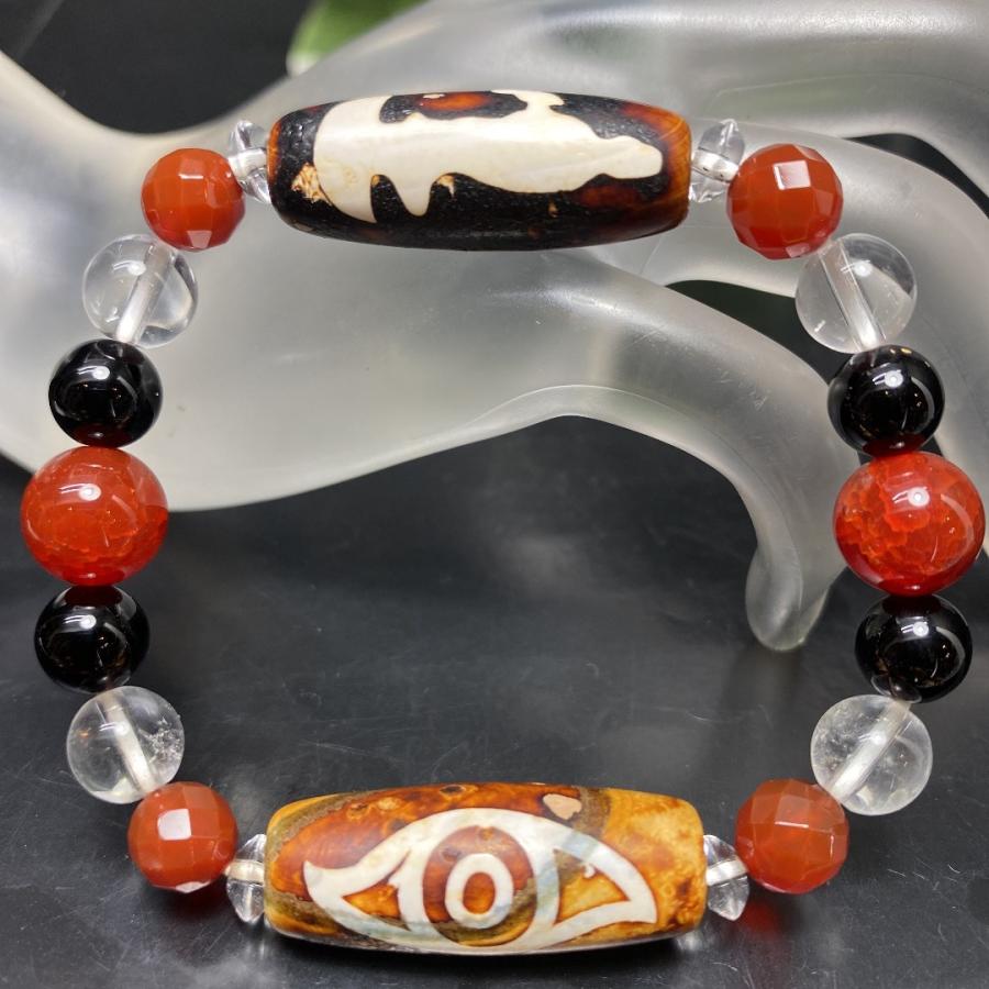 観音様天珠&鳳凰眼天珠ブレスレット ダブルパワー！開運守護 家庭円満