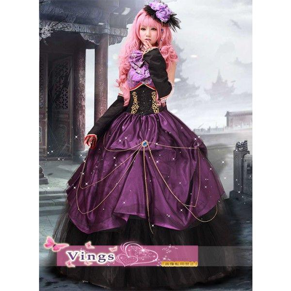 龍ノ啼ク箱庭拠リ 巡音ルカ ruka 豪華ドレス コスプレ衣装 ウィッグ