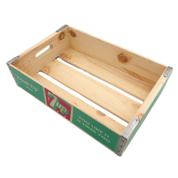 7UP セブンアップ 木箱 収納ボックス ウッドクレート PEPSI アメリカン