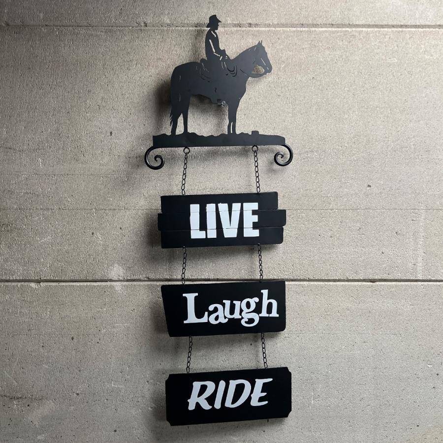 FUNNY公式ストア カウボーイ壁掛けプレート Cowboy Sign Live Laugh