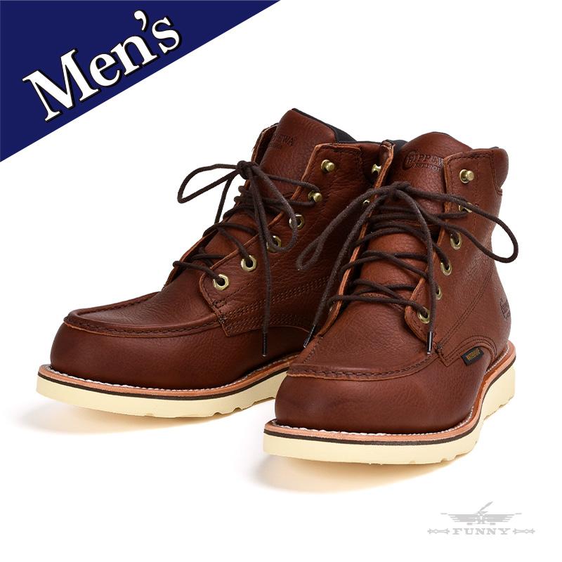 FUNNY公式ストア CHIPPEWA メンズ ウォータープルーフ レースアップ