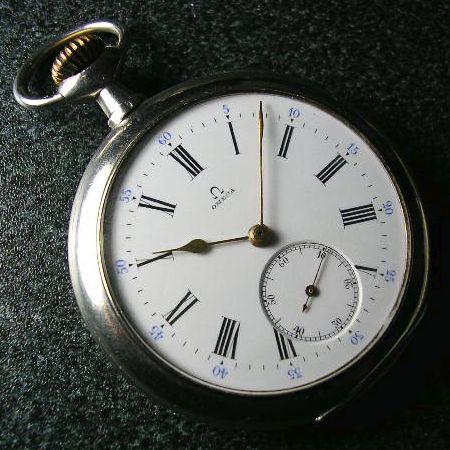 OMEGA 手巻きアンティーク銀製懐中時計 : 古時計の館 - 通販 - Yahoo