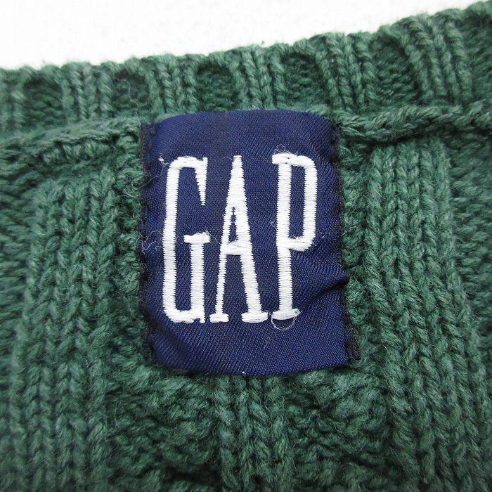 GAP（ギャップ） XL/古着 長袖 ケーブル セーター メンズ 90s Vネック