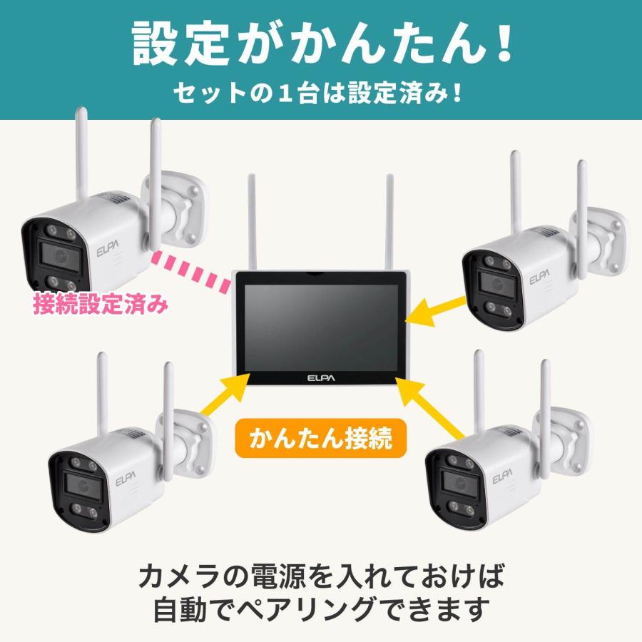 ELPA（エルパ） 朝日電器 セキュリティカメラ モニターセット