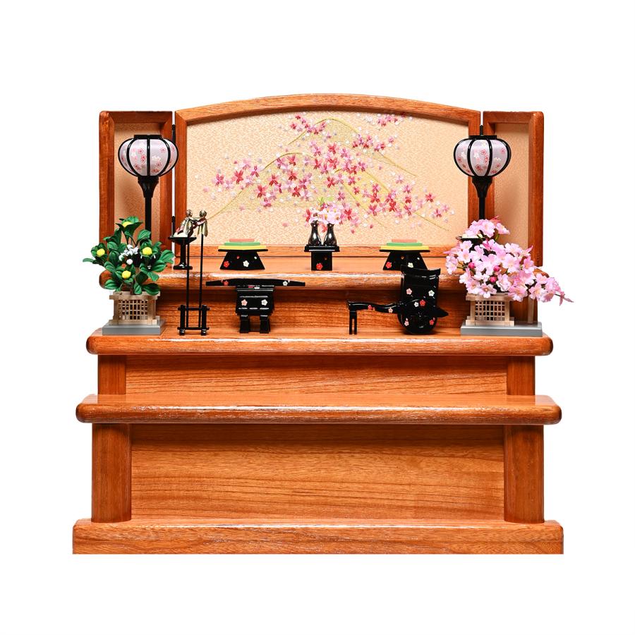 雛人形 五人飾】【雛人形】三段飾芥子親王豆官女：紗菜雛：華芳作