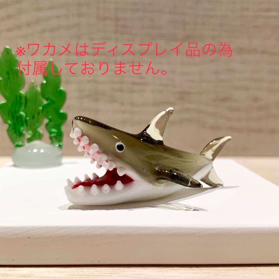 ミニガラス細工 人食いサメ 36119 CYK1866 ハンドメイド 鮫 ショーズ