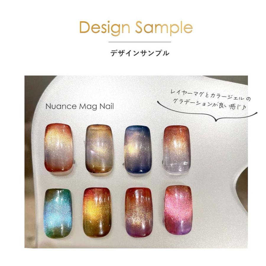 ジェルネイルキット マグネットジェル2色/ベース＋トップ/LED-UVライト