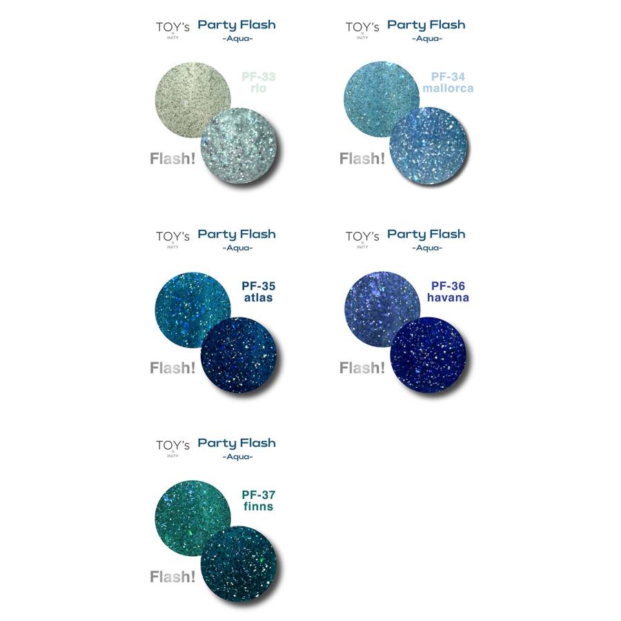 TOY's × INITY パーティーフラッシュ アクア 5色セット 12ml T-PF33~37