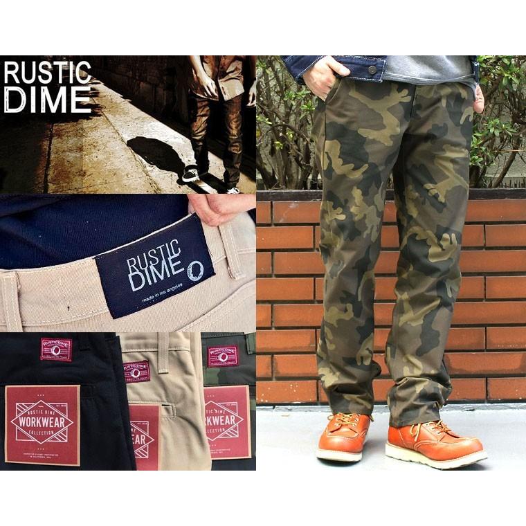 ラスティックダイム チノパン ストレート 迷彩 メンズ 大きいサイズ