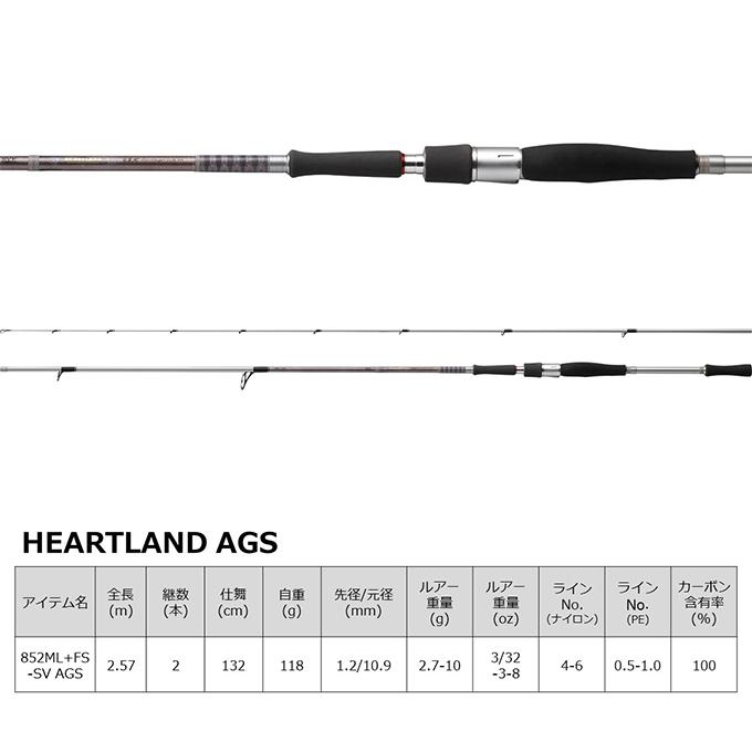 DAIWA（ダイワ） ハートランド 852ML+FS-SV AGS22 【白震斬八伍
