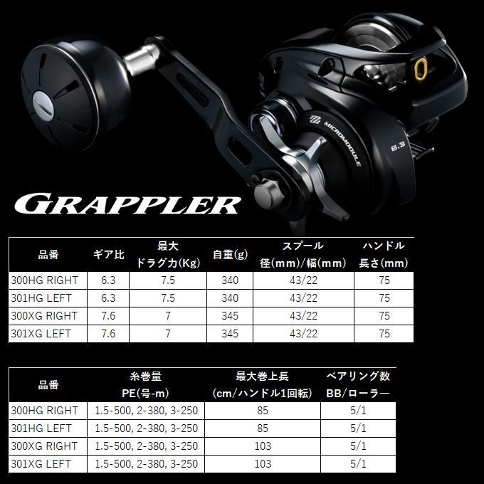 シマノ（SHIMANO） 【予約商品】シマノ 26 グラップラー 300HG RIGHT