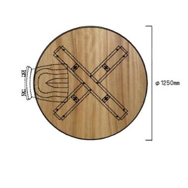 開梱設置送料無料] 橋詰家具 国産 ひむか 御池 丸型ダイニングテーブル