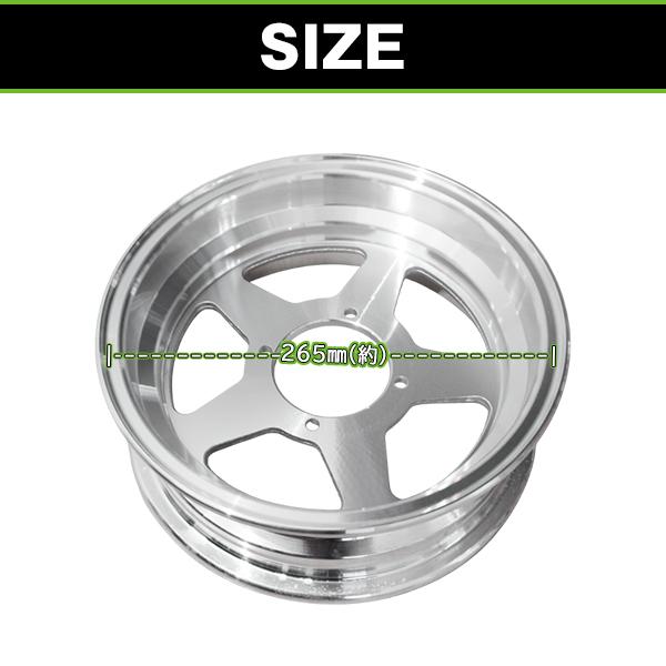 バイク用 タイヤ ホイール 10インチ ワイドホイール 3.5J シルバー 銀