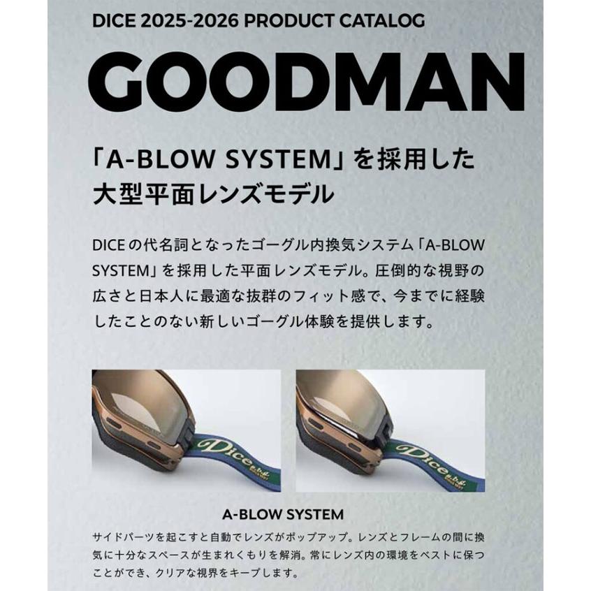 DICE（ダイス） 25-26 スノーボード ゴーグル DICE GOODMAN グッドマン