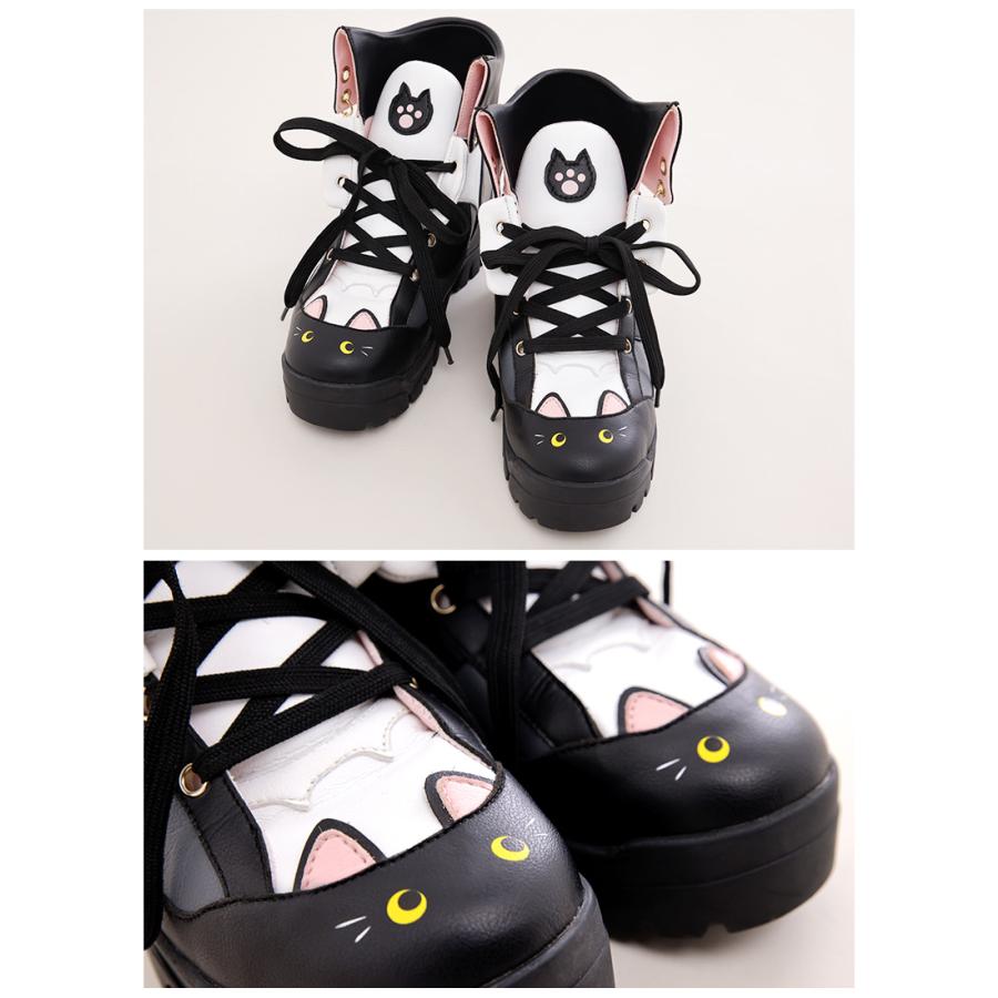 靴 Neko 最短即日出荷]<新色追加>くろねこスニーカー[24年2月下旬予約開始