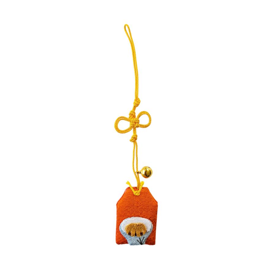 携帯ストラップ ちりめん お守り「成就カツ丼」 日本の縁起物 和小物