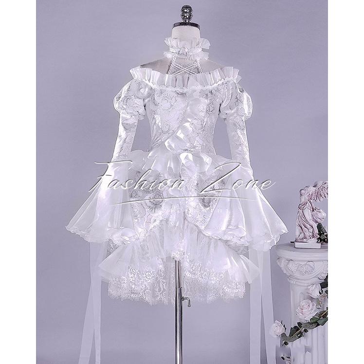 送料無料◇ローゼンメイデン 風 雪華綺晶 コスプレ衣装 ウィッグ 靴