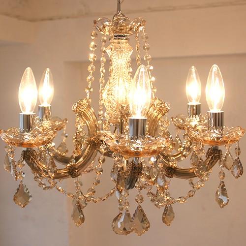 シャンデリア 6灯「サンクチュアリ」( Sanctuary)クリスタル