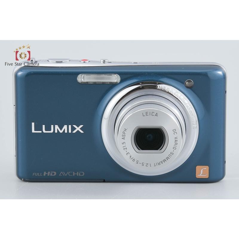 ケース付き美品 Panasonic LUMIX DMC-FX77 スエードブルー ケース付き