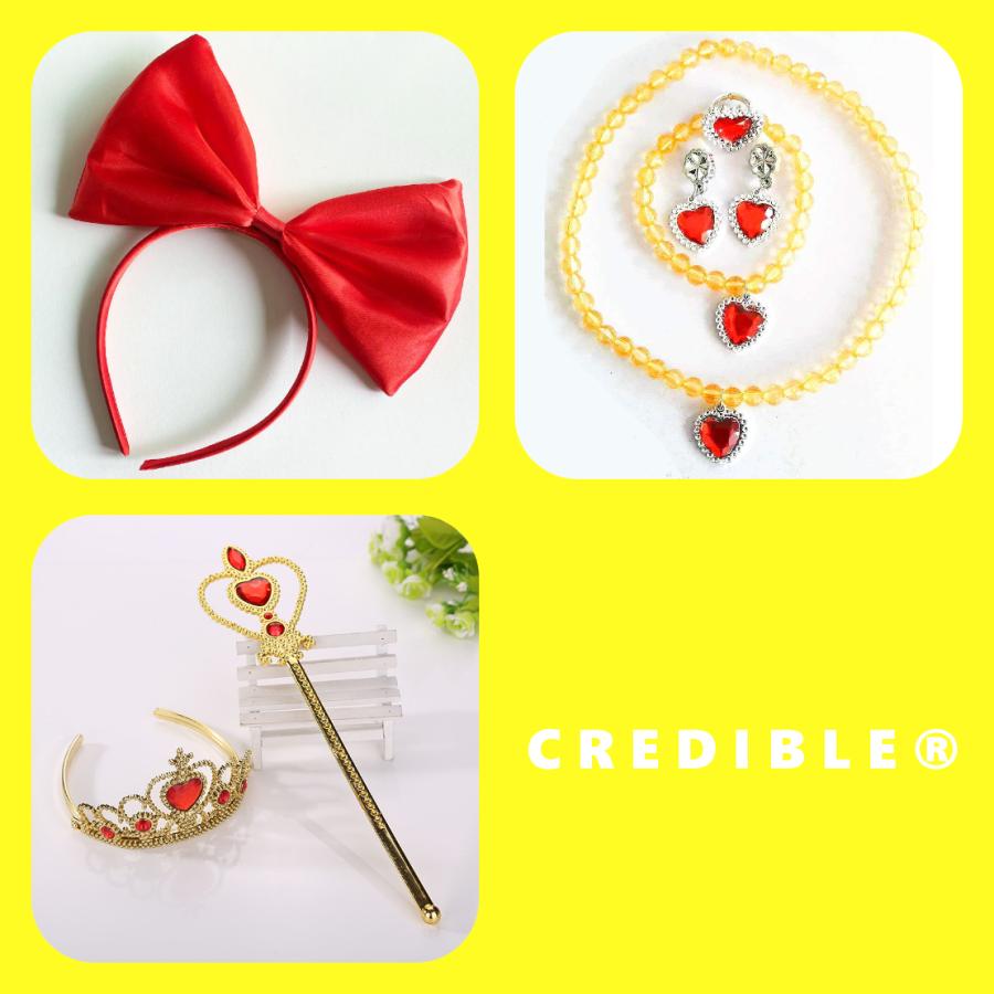 白雪姫 ドレス 子供 コスプレ 衣装 豪華9点 セット ( マント