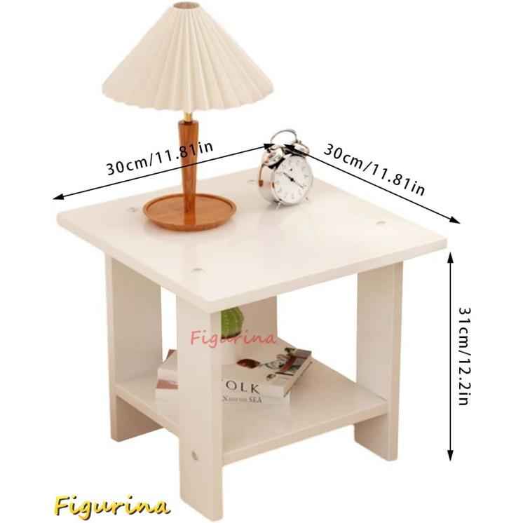 ローテーブル サイドテーブル 2段 大容量 木製 ナイトテーブル