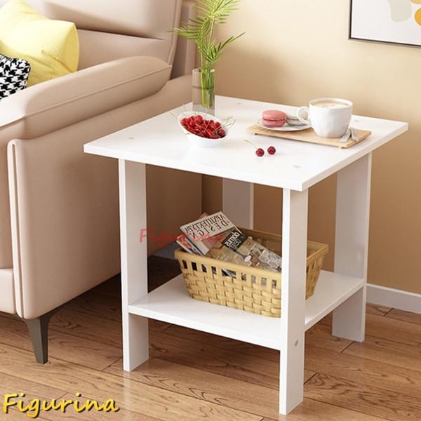 ローテーブル サイドテーブル 2段 大容量 木製 ナイトテーブル