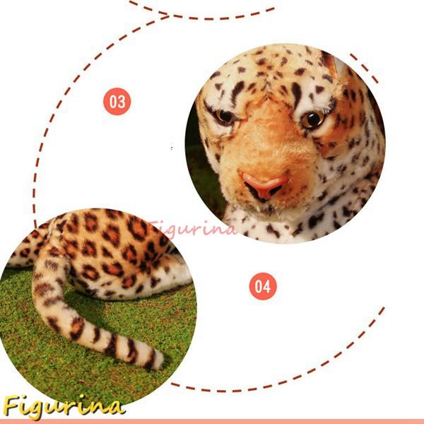 ヒョウ 本物そっくり リアルな豹縫い包み おもちゃ うつ伏せ姿
