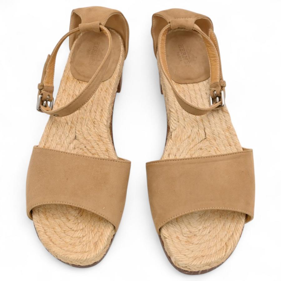 HERMES（エルメス） エスパドリーユ サンダル ベージュ 36 Aランク