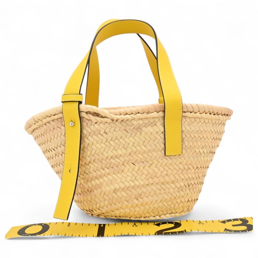 LOEWE（ロエベ） カゴバッグ アナグラム スモール イエロー Aランク