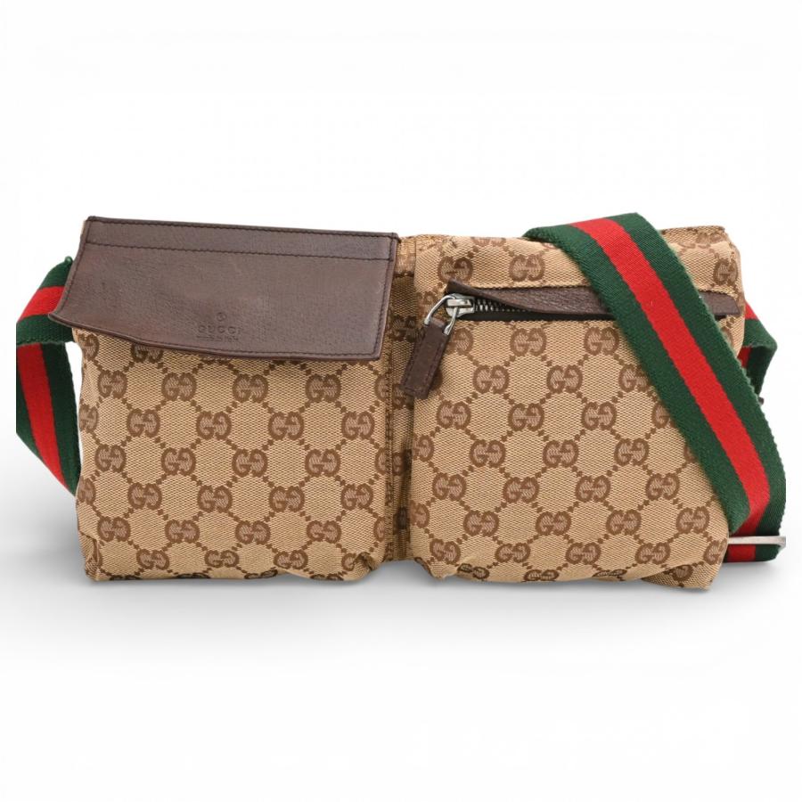 GUCCI（グッチ） GGキャンバス シェリーライン ウエストバッグ Bランク