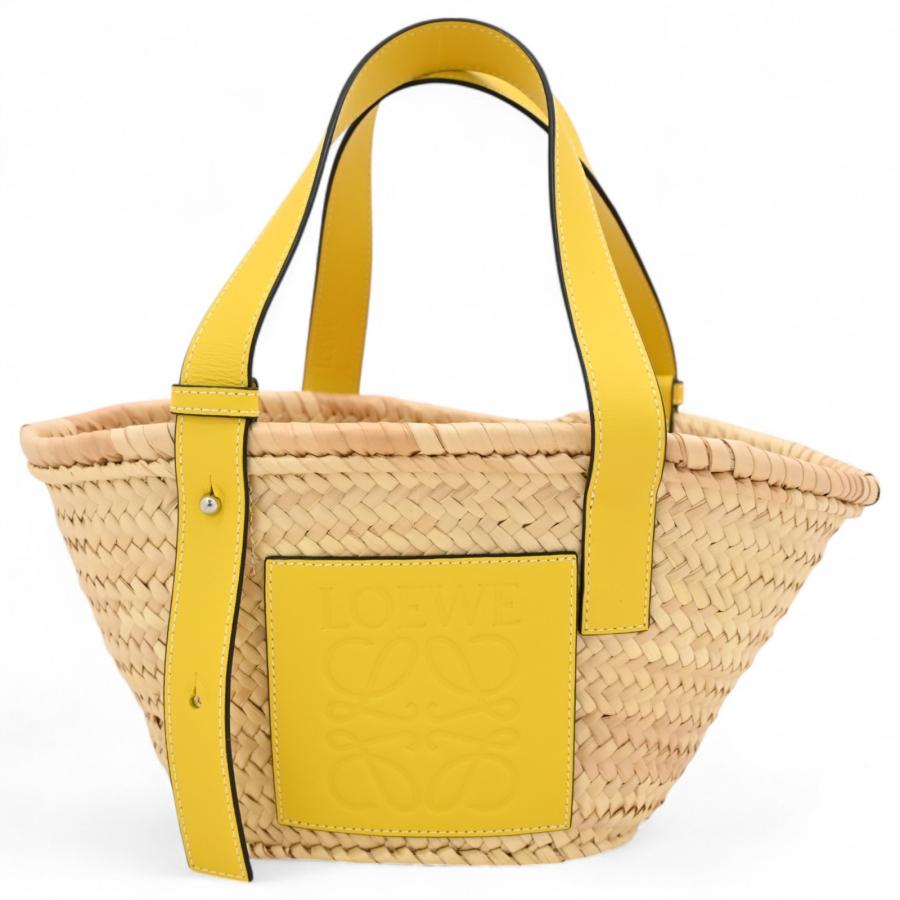 LOEWE（ロエベ） カゴバッグ アナグラム スモール イエロー Aランク