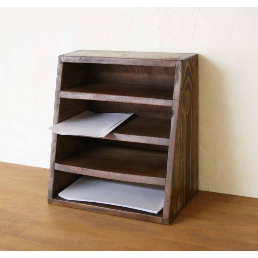 レターカードラック 木箱 収納 ボックス カードスタンド CD ポスト